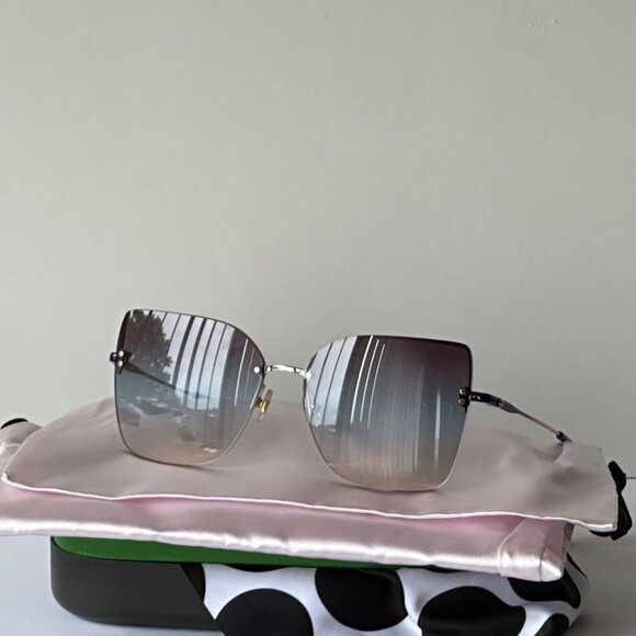 Kate Spade ARIELLA /G/S LKS 98 Gold Blue/Brown & Teal Gradient Lens Sunglasses - Picture 6 of 10